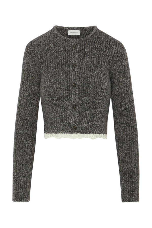Longsleeve Crochet-trim Cropped Cardigan