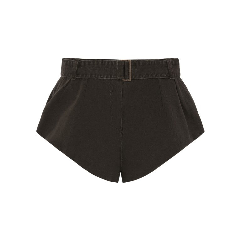 Flared Denim Shorts