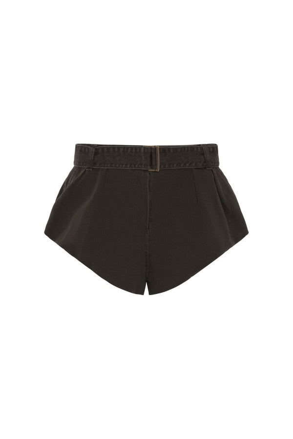 Flared Denim Shorts
