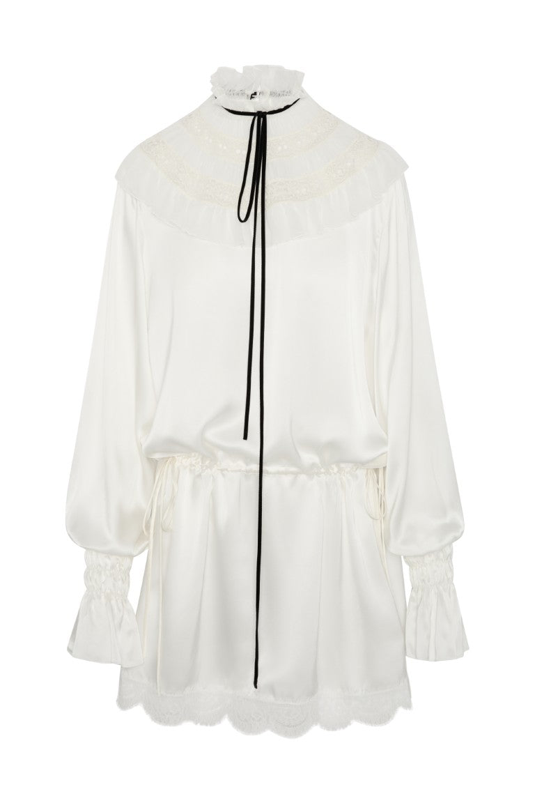 Armida Ruffle Collar Mini Dress