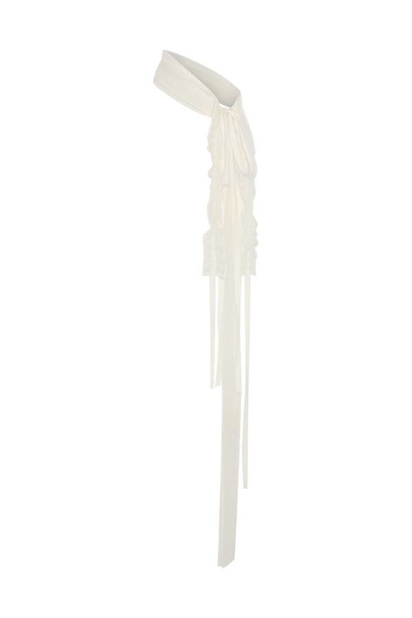 Joella Decorative Tulle Headband w/ Gathered Ribbon