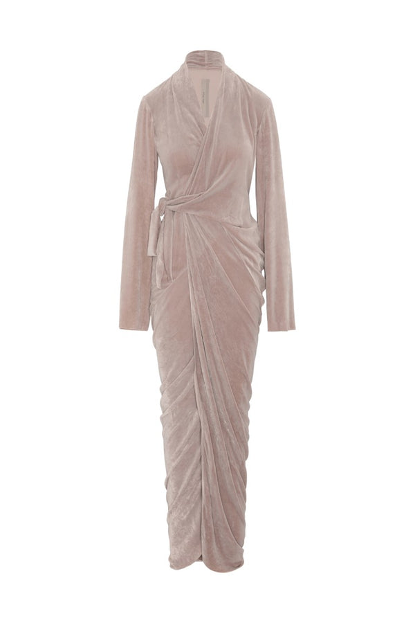 Abito Long Wrap Gown Dress