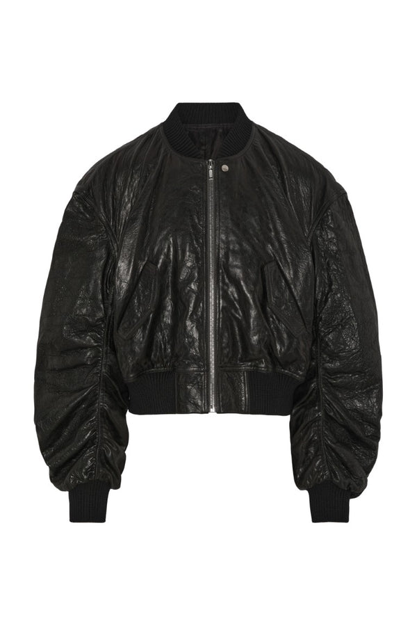 Bomber In Pelle Imbottito - Dracuflight Jacket