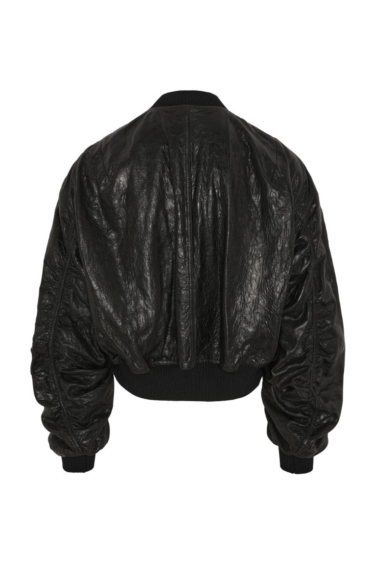 Bomber In Pelle Imbottito - Dracuflight Jacket