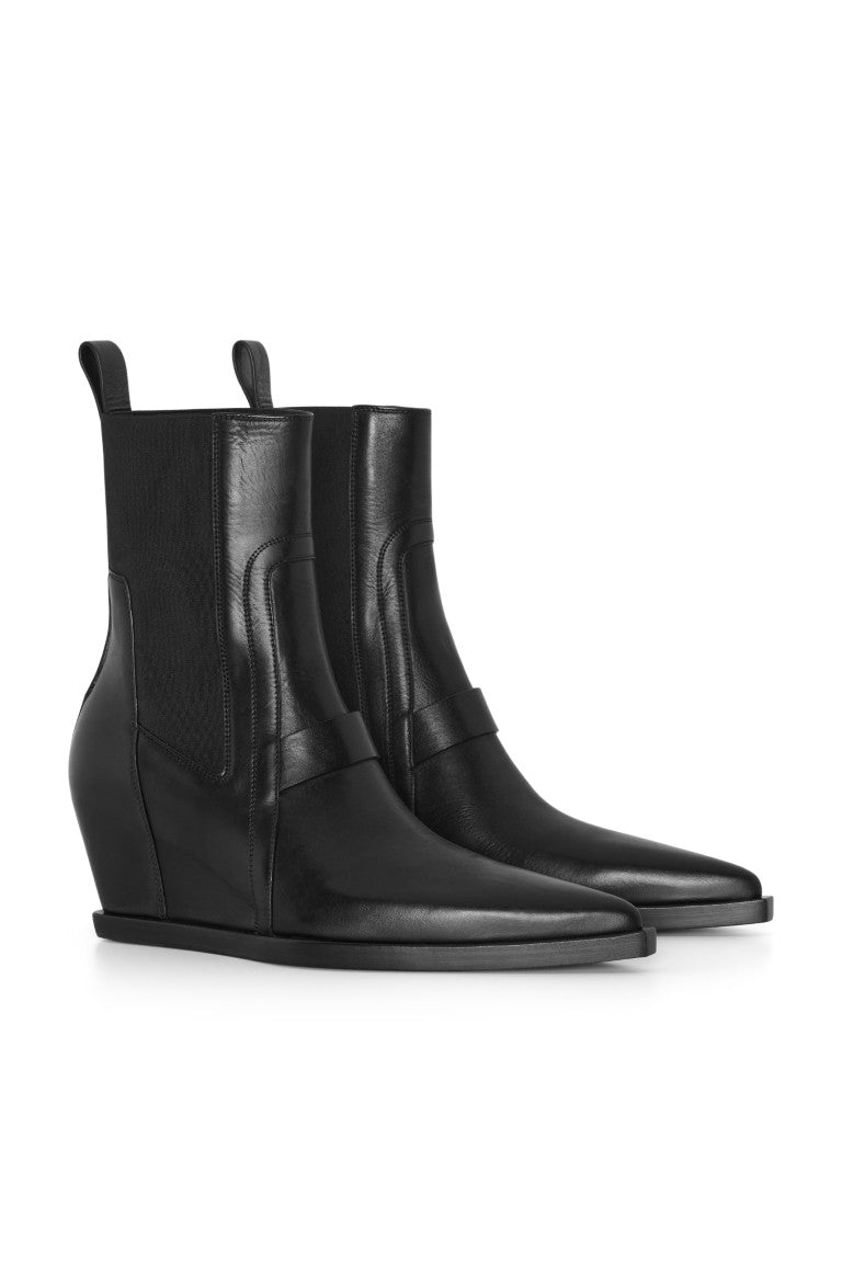Stivali In Pelle - Sharp Wedge Boots