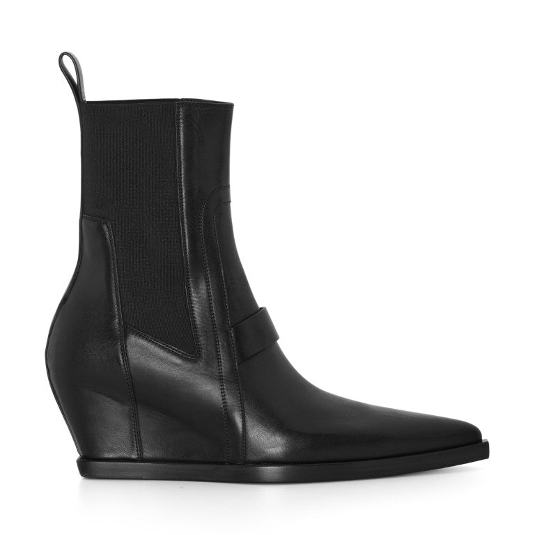 Stivali In Pelle - Sharp Wedge Boots