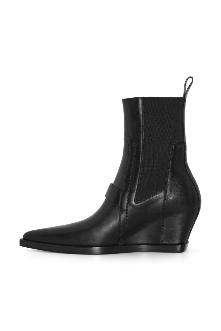 Stivali In Pelle - Sharp Wedge Boots