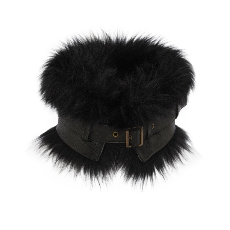 Shearling Collar w/ Adjustable Strap