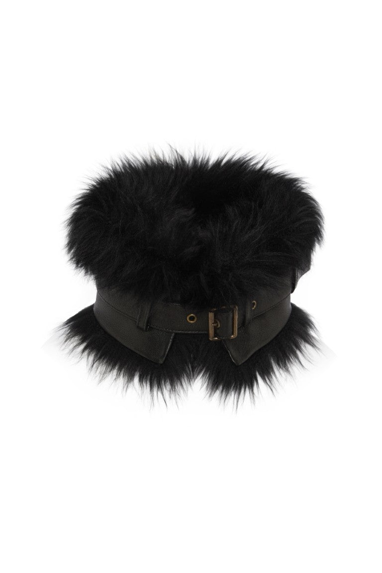 Shearling Collar w/ Adjustable Strap