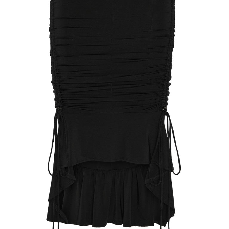 Skirt w/ Puller Details and Elastic Waistband