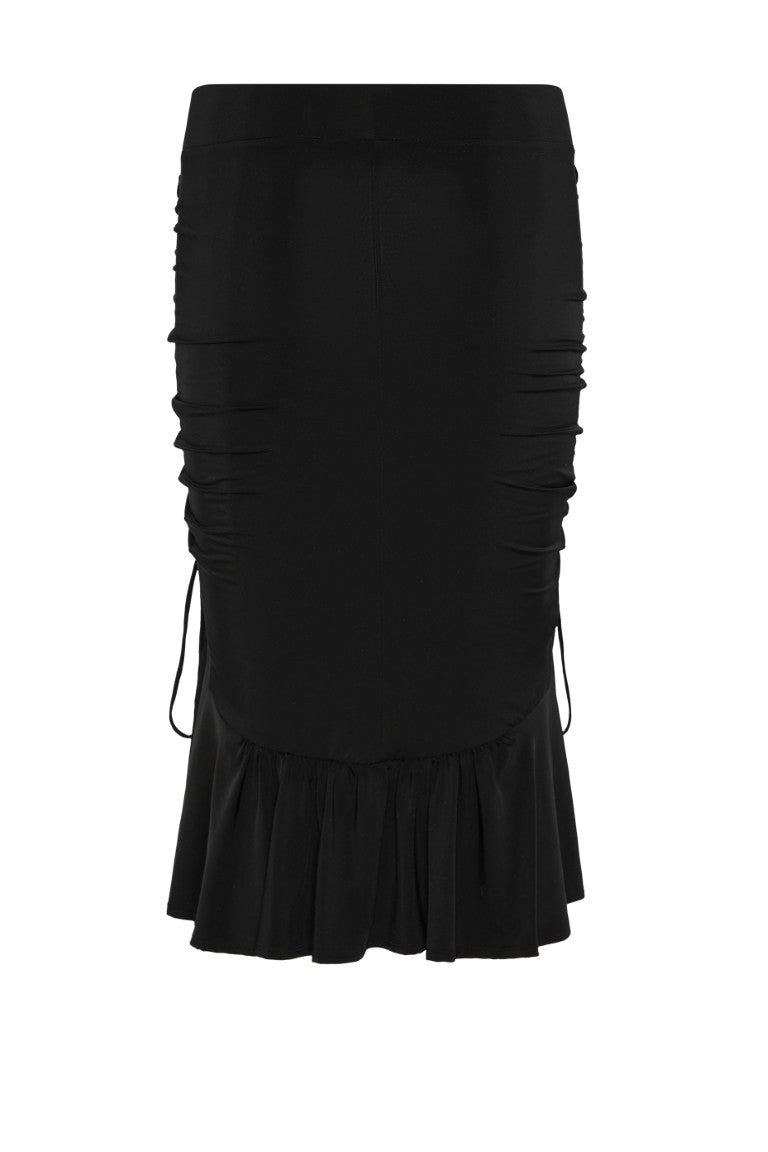 Skirt w/ Puller Details and Elastic Waistband