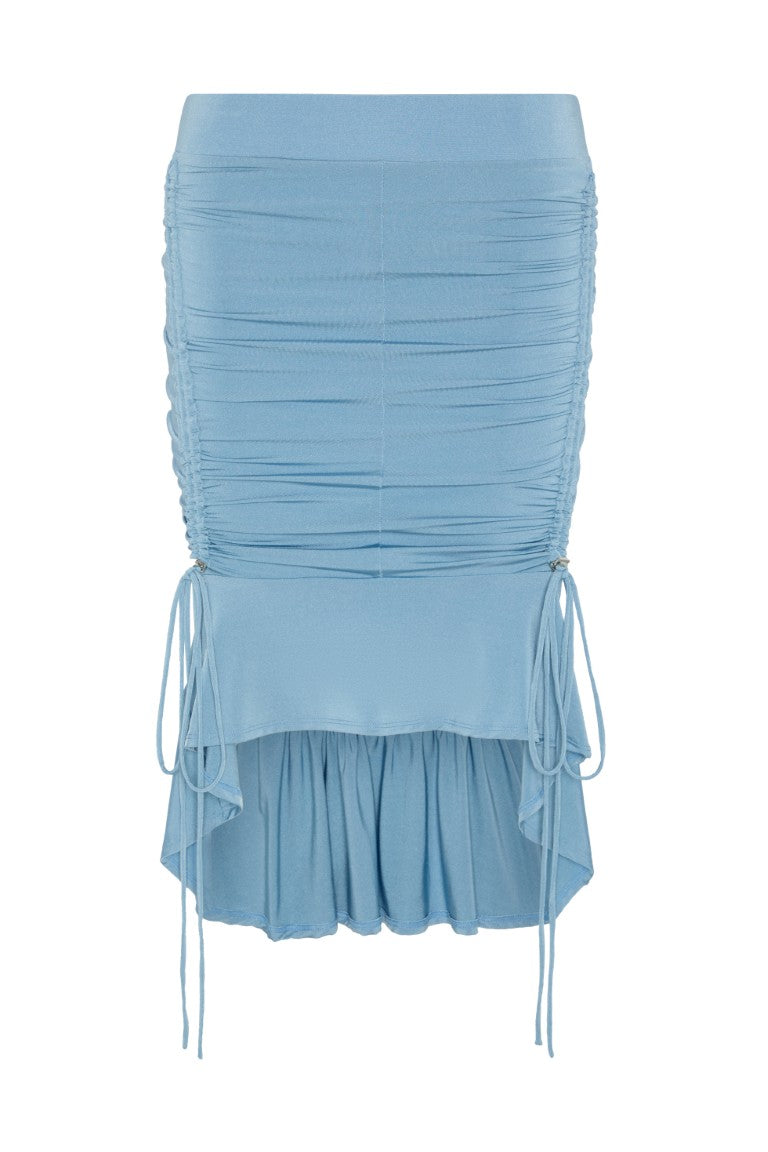 Skirt w/ Puller Details and Elastic Waistband