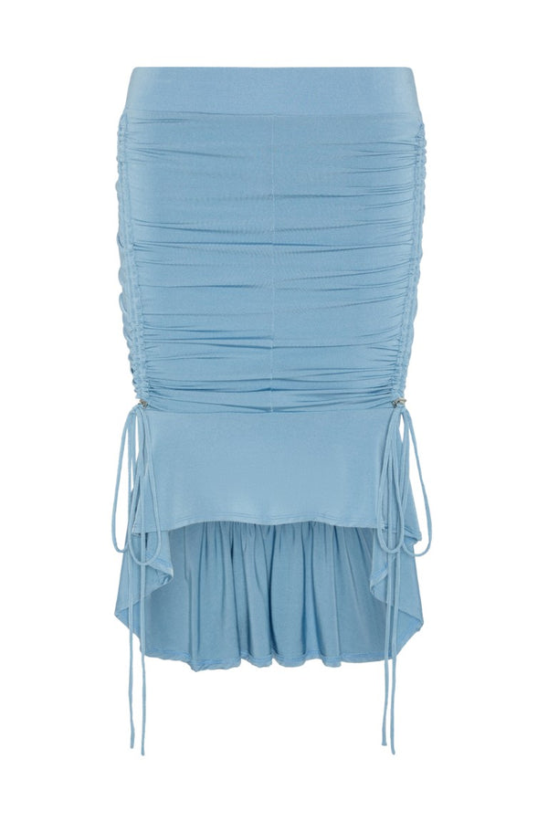 Skirt w/ Puller Details and Elastic Waistband