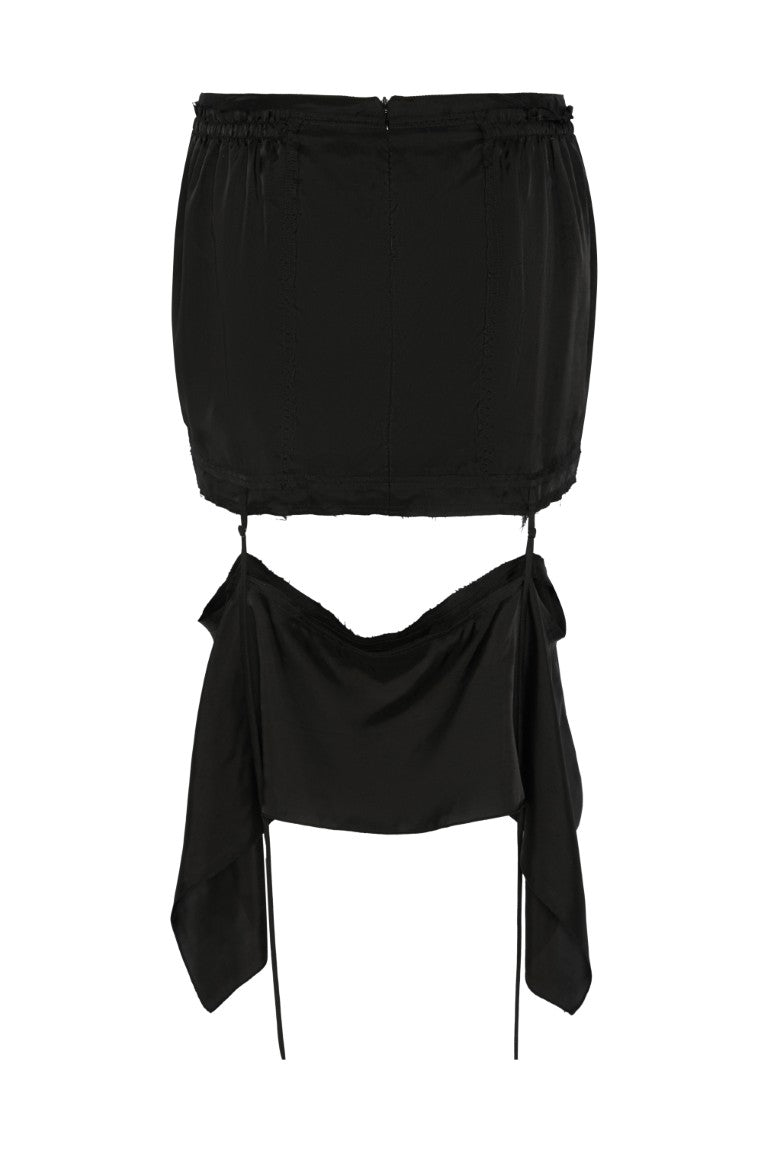 Slip Skirt w/ Raw Seams and Detachable Hem