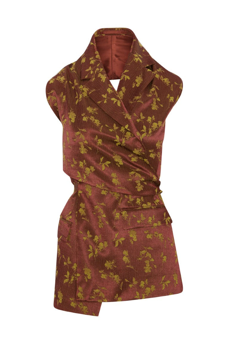 Backless Jacquard Top