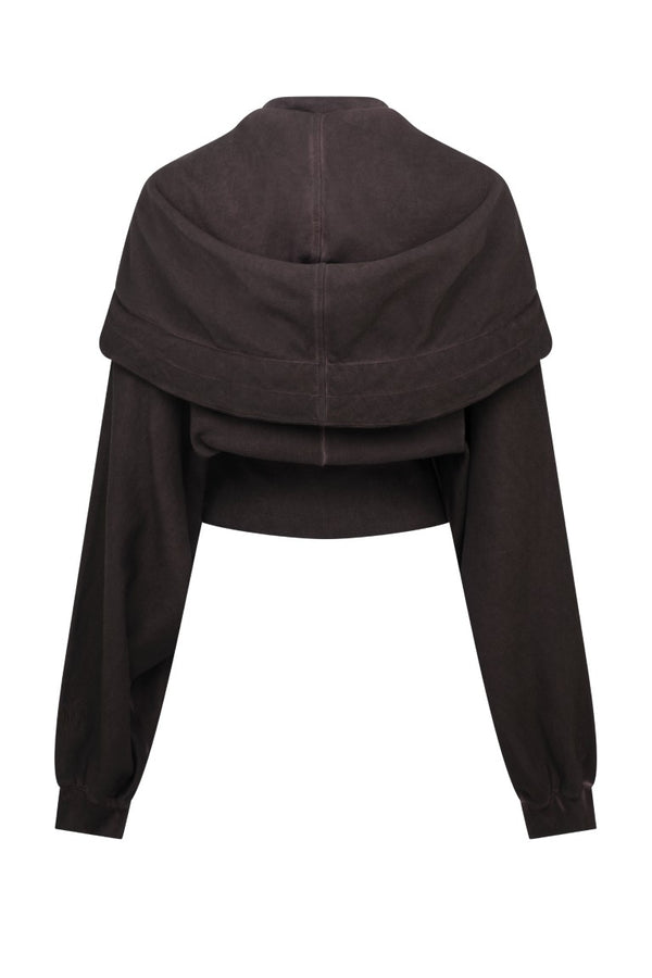 Oversized Washed Hoodie with Cinched Waist