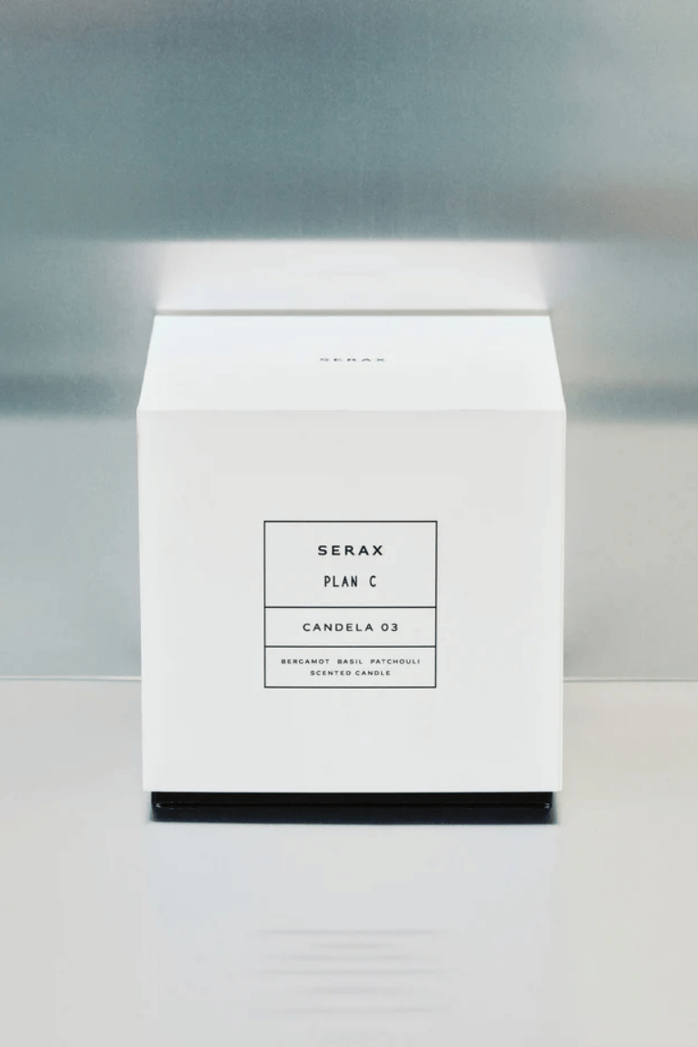 Medium Scented Candle Burgundy - Yellow Candela 03