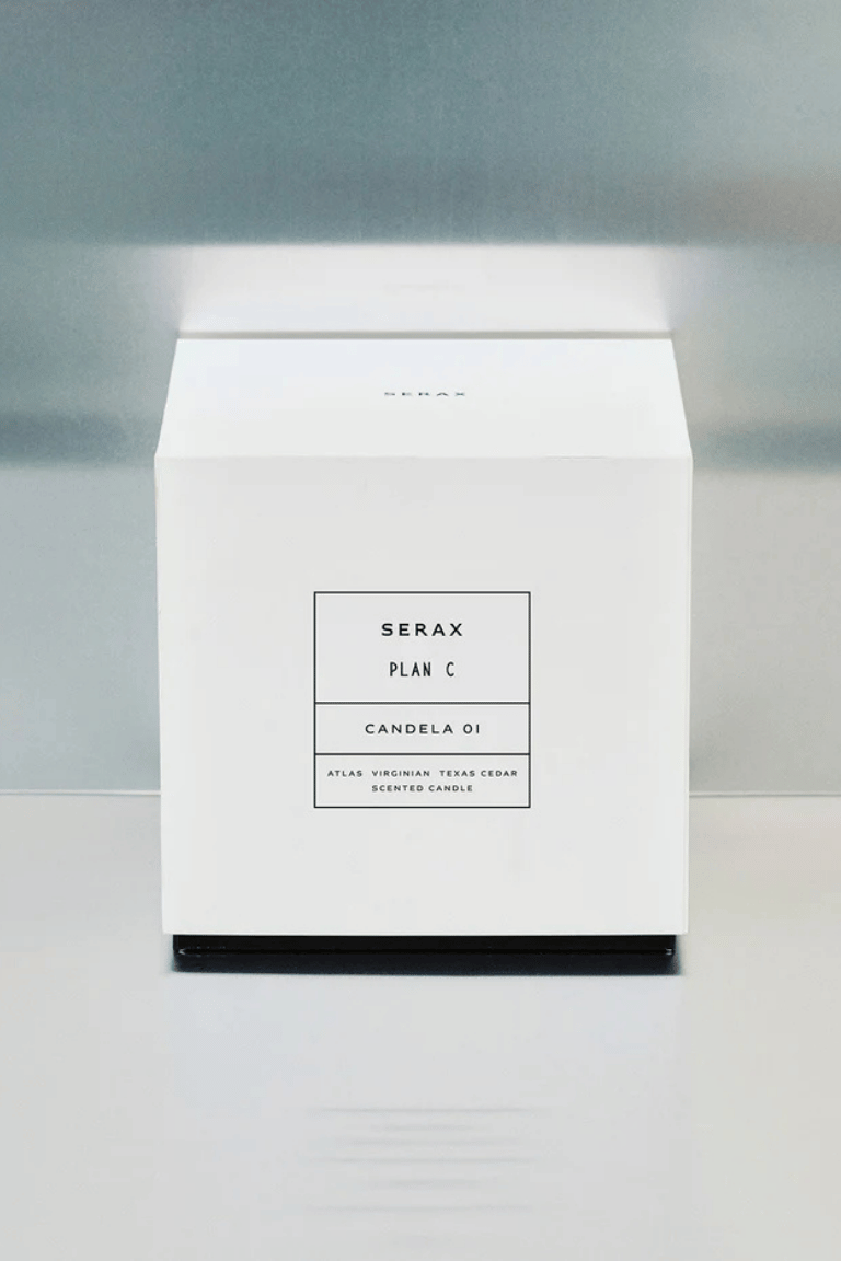 Medium Scented Candle Blue - Black Candela 01