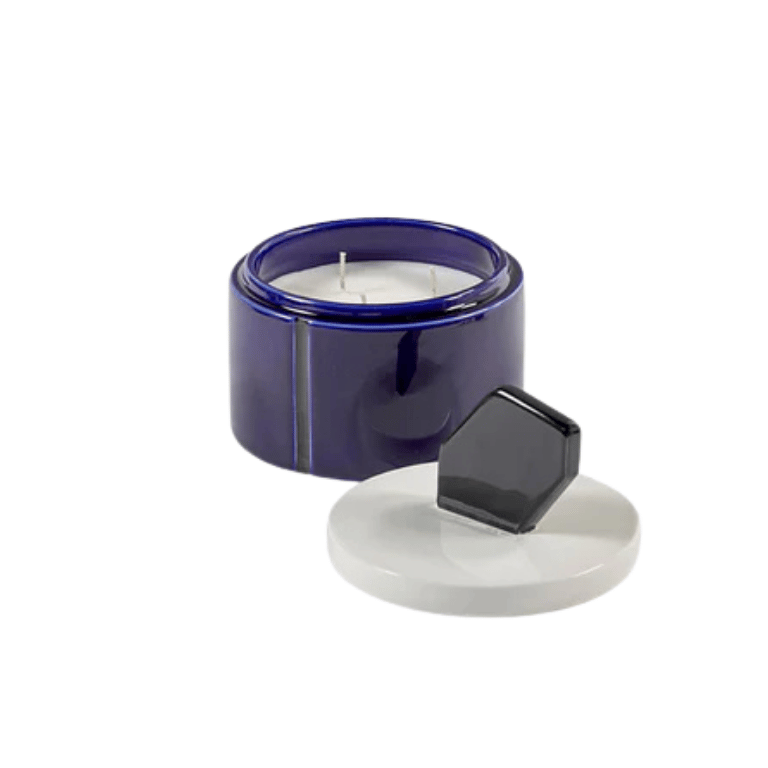 Medium Scented Candle Blue - Black Candela 01