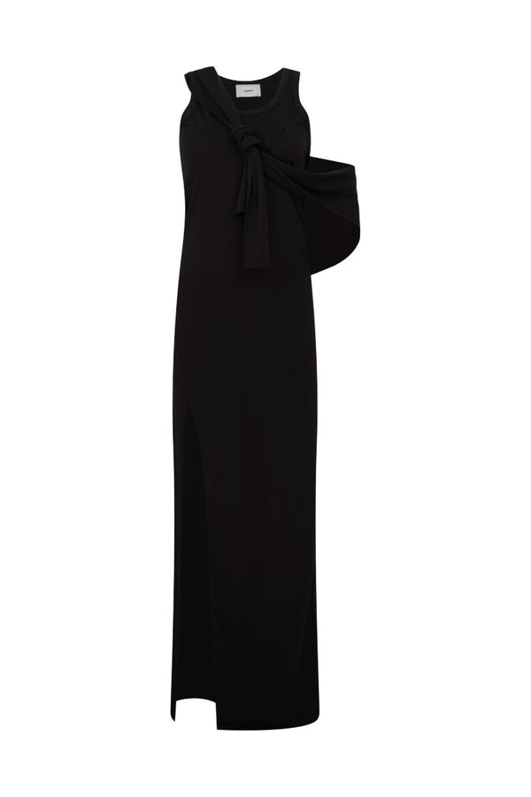Knotted Jersey Maxi Dress