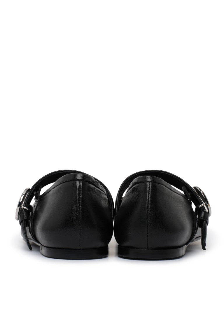 Toe Ballerina Belt Flats