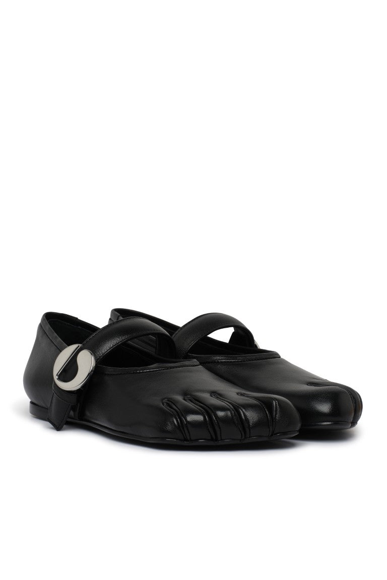 Toe Ballerina Belt Flats