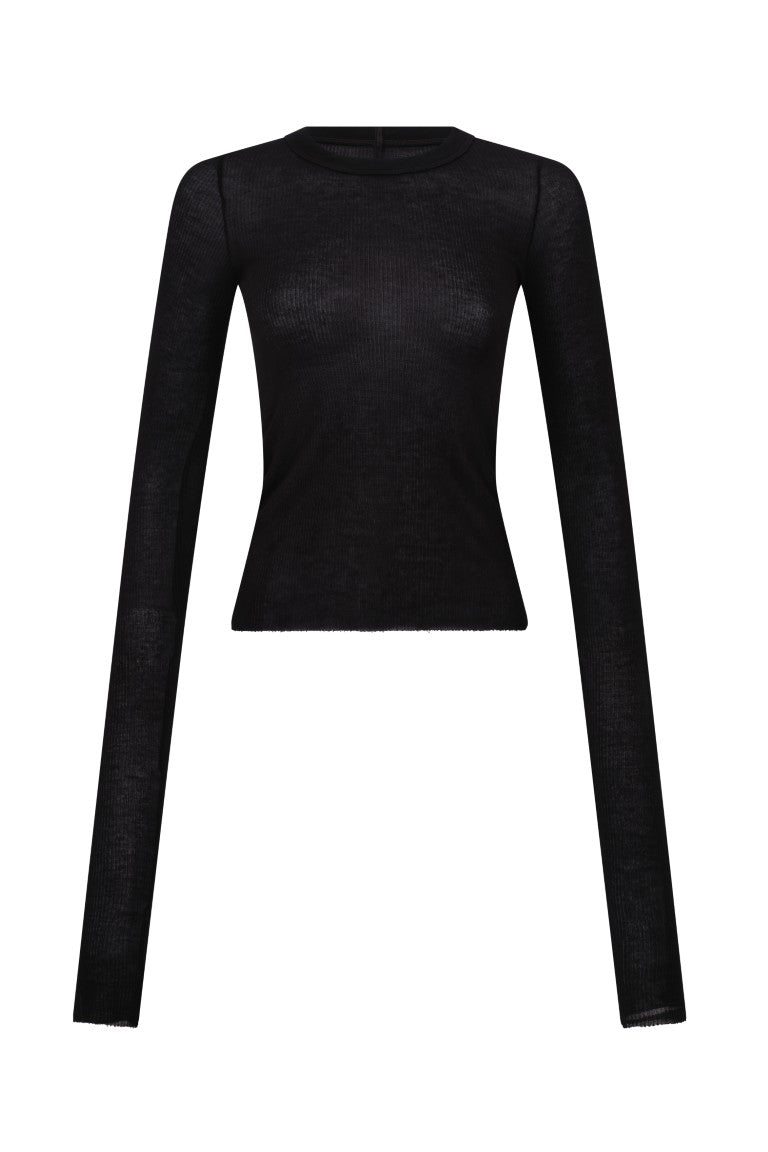 Cropped Rib Longsleeve Tee