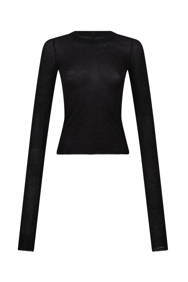 Cropped Rib Longsleeve Tee