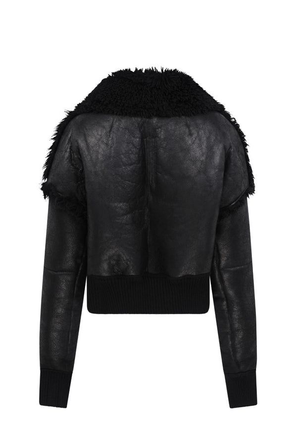 Cropped Hooded Flight Jacket
