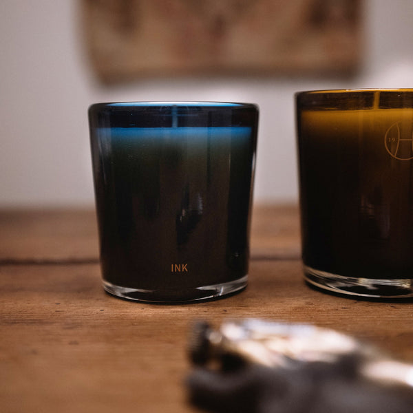 Ink Handblown Candle